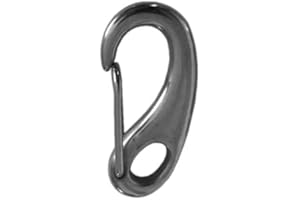 TRI SURGE 4 Pack Heavy Duty Stainless Steel Spring Snap Rope Hook, Flag Pole, Carabiner 2 Inch Marine Grade 316 Stainless Steel Clip Egg Type Multifunctional Quick Link Carabiner Flag Pole Hardware