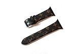 Compatible Apple Watch Band 42mm Fashion Leather iWatch Sport Series 4 Series 3 2 1 Strap Replacement for Women Men Metal Buckle (Brown 42mm)
