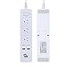 Power Strip Surge Protector with 3-Outlets 2 High Speed USB Charger extension cord 2000W/15A for iPhone 7 /6 /6s plus iPad Air Mini Samsung Smartphone Tablet Laptop (6Ft Cord, white) By GOLDEN-NOOB
