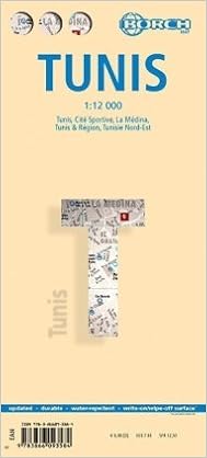 Laminated Map of Tunis by Borch (English) (English and French Edition)