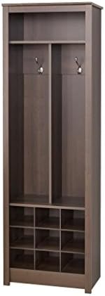 Wildon Home 13 Inch Durable Versatile Deep Space-saving Entryway Organizer with Shoe Storage and Rich Espresso Finish
