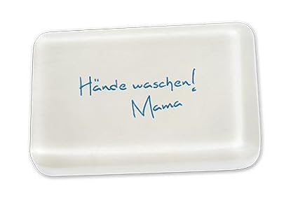 Unbekannt Hochwertige pflanzliche Seife 80g mit Spruch und Lemonduft (Hände waschen!)