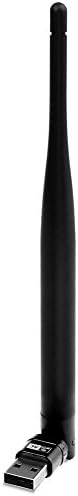 Changdong AC600 Wi-Fi Dual Band USB Adapter 5dBi External Antennas IEEE 802.11a/b/g/n with WPS Button for Laptop/Desktop Computer Supports Windows 8.1/8/7/XP/Vista (32/64 bit) (600M LONG Antenna)