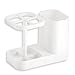 iDesign 43431 Med+ Bathroom Medicine Cabinet Organizer, Toothbrush and Toothpaste Holder - White