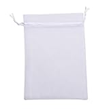Mudder Organza Gift Bags Wedding Favor Bags Jewelry Pouches, Set of 50, White