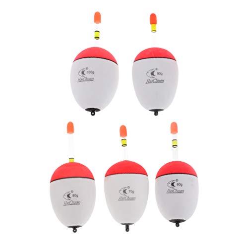B Baosity 10 Stück Angeln Posen Float Leuchtende Schwimmer Bobber Flussangeln, Seefischen - Nacht Angeln 60-100g – Bild 5