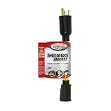 Coleman Cable 09021 12/3 9-Inch Generator Cord Adapter, L5-20P to 5-15R