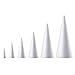 Happyyami 10pcs Craft Foam Cone White Cones for DIY Home Craft Project Christmas Tree Table Centerpiece 18.5cm