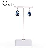 Oirlv T-Bar Jewelry Display Stand Earring Holder (White)