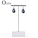 Oirlv T-Bar Jewelry Display Stand Earring Holder (White)