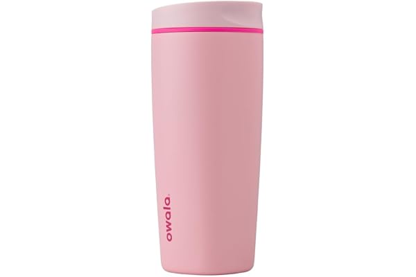 Owala SmoothSip Slider Insulated Stainless Steel Coffee Tumbler, Reusable Iced Coffee Cup, Hot Coffee Travel Mug, BPA Free 20