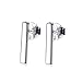 925 Sterling Silver Studs Minimalist Bar Earrings (rhodium-flashed-silver)