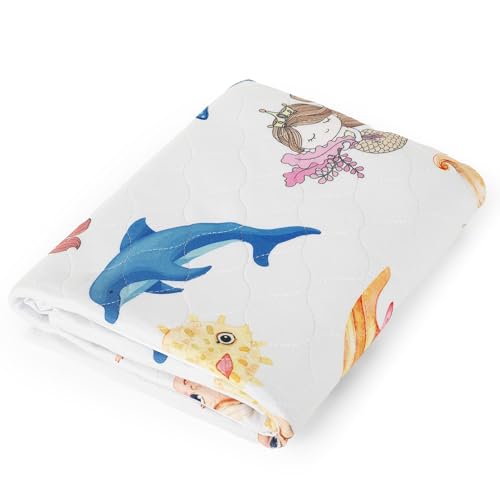 PISOLO - Ultra Absorbent 100% Waterproof Mattress Protector for Baby Bed 91 x 86 cm with Tuck-in Wings, Easy to Change and Washable, Ideal for Potty Training
