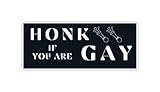 Funny Honk Sticker Decal, 5x2 inches | Water Proof