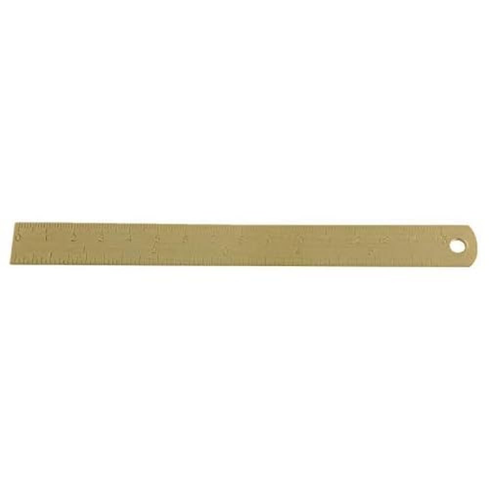 SUPERTOOL Stainless Steel Ruler, 15cm, Pure Brass, Golden, Accurate Measurement, Bookmark Ruler for School,Office, Workshop and Home(1Pcs)