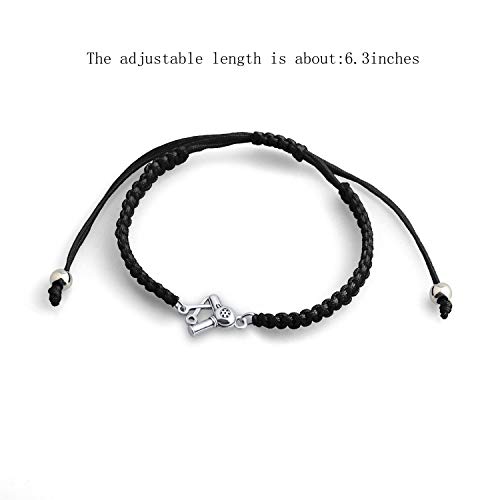 Hairdresser Macrame Bracelet Handmade Barber Bracelet Beautician Bracelet (Black)