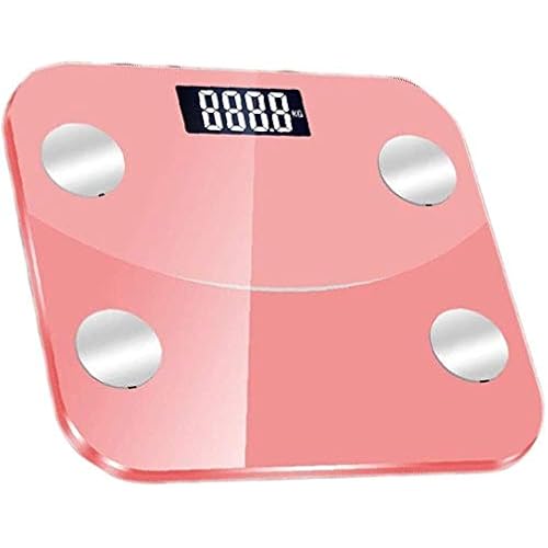 Bluetooth Body Fat Scale, Digital Bathroom Scales Body Composition Monitor For Body Weight Body Fat BMI Water Muscle Mass Bone, IOS Android Wireless App (Color : Pink)