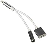 2 in 1 Lightning iPhone 7 Adapter for iPhone 7 / 7 Plus / 8 / X / 8 Plus（Support IOS 10.3 / IOS 11） Lightning Adapter and Charger, Lightning to 3.5mm Aux Headphone Headphone Jack Audio Adapter
