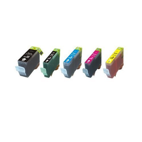 5 Packs PGI-5BK CLI-8 compatible Ink Cartriges with CHIPs