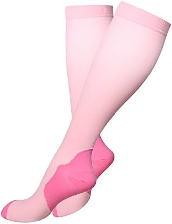 HLTPRO Graduated Compression Socks for Women & Men 20-30 mmHg - Moderate Compression Stockings For Running, Crossfit, Travel- Suits, Nurse, Maternity Pregnancy, Shin Splints