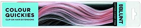 BBLUNT Colour Quickies Clip On Hair Extension, Cotton Candy Pink