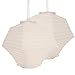 Set of 2 White Outdoor Rhombus Shaped Roby Solar Lanterns