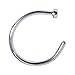 Body Candy Stainless Steel Nose Stud Hoop 18 Gauge 5/16