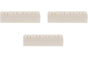 Milisten 3pcs White Ox Bone Mandolin String Nuts Saddles Mandolin Accessories for Folk Instrument Replacement