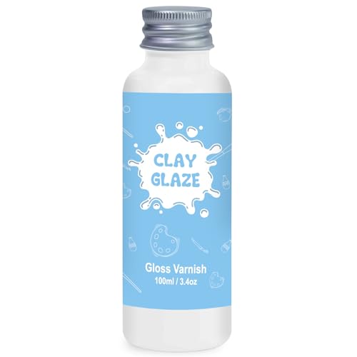 100ml Air Dry Clay Glaze, Protect Clay Surfaces,Delivers Gloss Glaze Effect | Gloss Glaze, Air Dry Clay Varnish, Waterproof, Dustproof, Prevents Clay Scratches & Wear