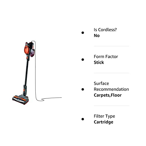 SharkNinja HV301 Rocket Stick Vacuum, Orange and Gray Renewed, 1 Count (Pack of 1) (Renewed