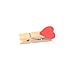 LWR CRAFTS Red Heart Wooden Mini Clothespins 20 Pieces and Jute Cord 8ft