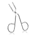Professional Stainless Steel Eyebrow Tweezers Scissors Shaped Eyebrow Nose Hair Clip Tweezer Remover Flat Tip Tweezers Hair Plucker for Hair and Eyebrows Personal Care (Silver Tone)