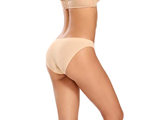 VOENXE Bragas Sin Costuras Mujer Pack,Braguitas Bikini Femenina Invisible Calzones,Underwear Mujer Ropa Interior,Brasileñas,Seamless Women Panties,Pantaletas MúLtiples,Paquete De 5