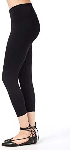 LNBF Women's Viscose from Bamboo Capri Length (Medium, Black)