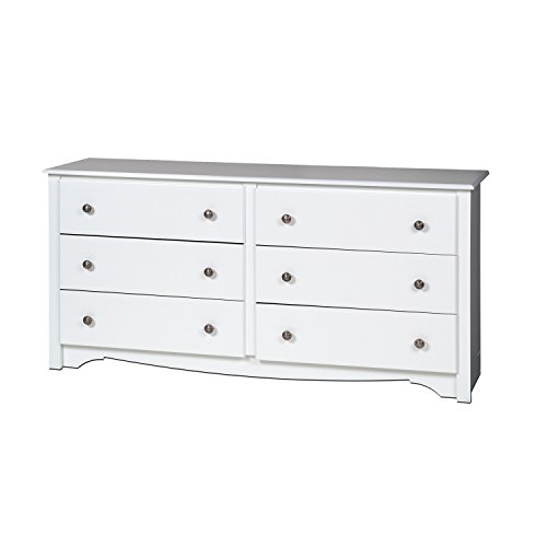 White Monterey 6 Drawer Dresser