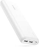 Anker Portable Charger PowerCore 20100mAh - Ultra High Capacity Power Bank with 4.8A Output, External Battery Pack for iPhone, iPad & Samsung Galaxy & More (White)
