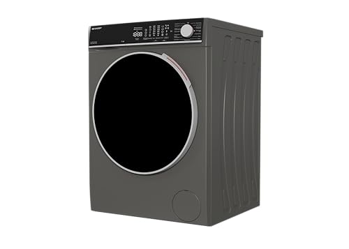 SHARP ES-MFL814CAA-DE Waschmaschine Frontlader | 8 kg | 1400 U/min | Energieklasse A | Inverter Motor | AquaStop | LED-Touchdisplay | Dampf | Microfiber Filter | Espresso Gray 4