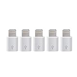 24/7 Cables 5 PCS Micro USB to 8 Pin Converter Connector Adapter White iPhone 6S/6S Plus/6 plus/6/5/5S/iPod Touch/iPad Mini/iPad Air