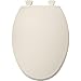 BEMIS 1800EC 346 Plastic Toilet Seat with Easy Clean & Change Hinges, ELONGATED, Biscuit/Linen