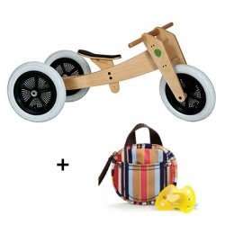 Skip Hop Wishbone Bike - 3in1 Laufrad inkl. Schnullertasche, Streifen