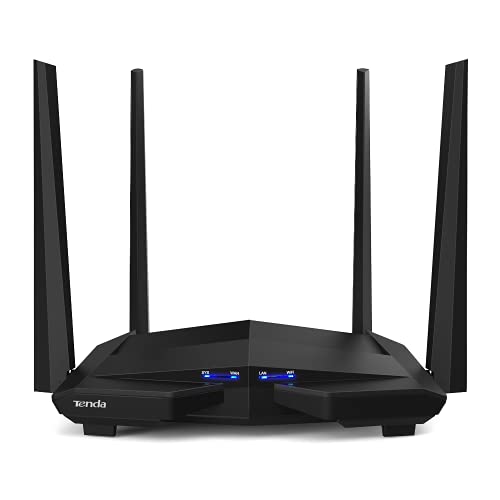 Long Distance Router Tenda Tenda AC10 Smart Gigabit Wi-Fi Router AC1200 Dual Band High Speed ...