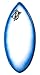Zap Medium Wedge Skimboard, Choose Color, Fiberglass, for Kids & Adults, Rider Weight Limit 140 lbs (Exact Design Blue Halo)