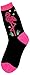 Foot Traffic, Women's Socks, Neon Flamingo (Black)