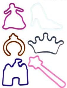 24 Pack Princess Silly Shaped Rubber Bands by BandzMania