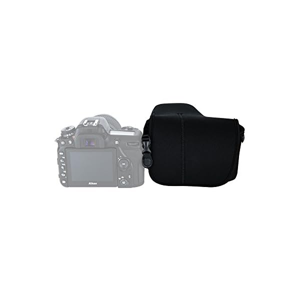 JJC DSLR Kameratasche SLR Spiegelreflex Kamera-Schutzhülle mit Neopren Schutz für Canon EOS 77D 80D 760D 750D 700D 60D Nikon D7500 7200 D7100 D5600 D5500 D5300 mit Objektiv (bis zu 148 x 113 x 188mm) – Bild 5