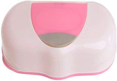 DAYNECETY Baby Wipe Box Case Tissue Box Travel Wipes Case Kids Box Changing Dispenser Home Use Storage Box (Pink)