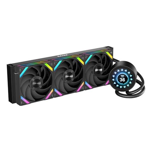 Q70 360 mm leise AIO-CPU-Wasserkühler, 2,8"-IPS, Intel/AMD, Schwarz