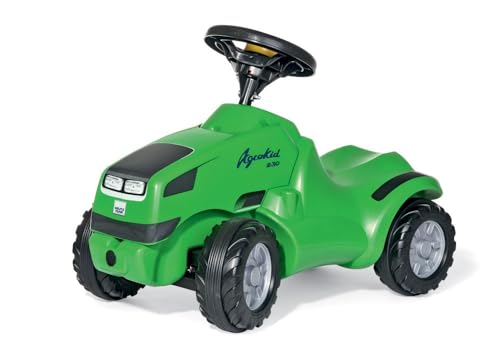 Rolly Toys Juguetes Tobogán para bebés rollyMinitrac Deutz Agrokid con compartimento de almacenamiento, contorno ergonómico del vehículo, volante con bocina, adecuado a partir de 1 ½ años 132102