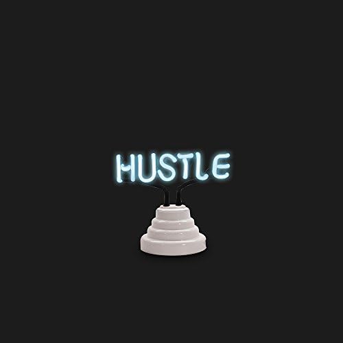 Funderdome Hustle Slang Neon Light Table Night Light Lamp for Kids Room Bedroom Home Decorations