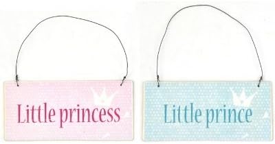 Amazon De Metallschild Turschild Schild Mit Drahtaufhangung Little Princess Kinderzimmer